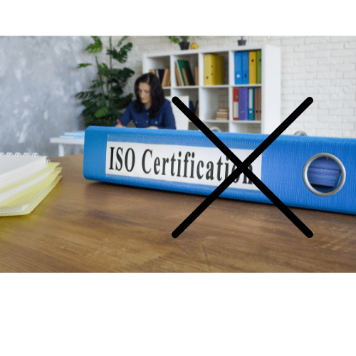 Du behöver inte en massa ISO dokument för att bli certifierad.